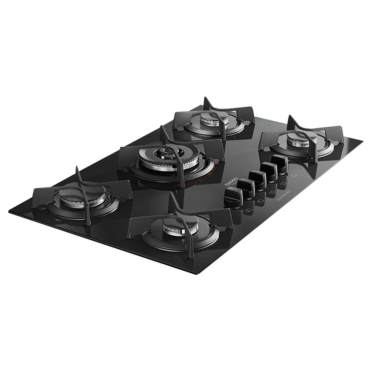 Cooktop Dako Supreme 5 Bocas Superautomático Mesa de Vidro Mega Chama