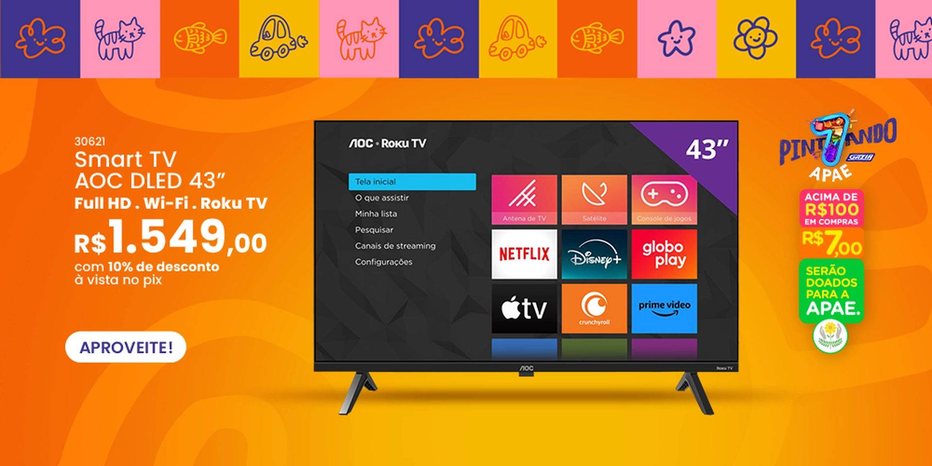 Cooperado Aoc Smart Tv - 01 a 12-07