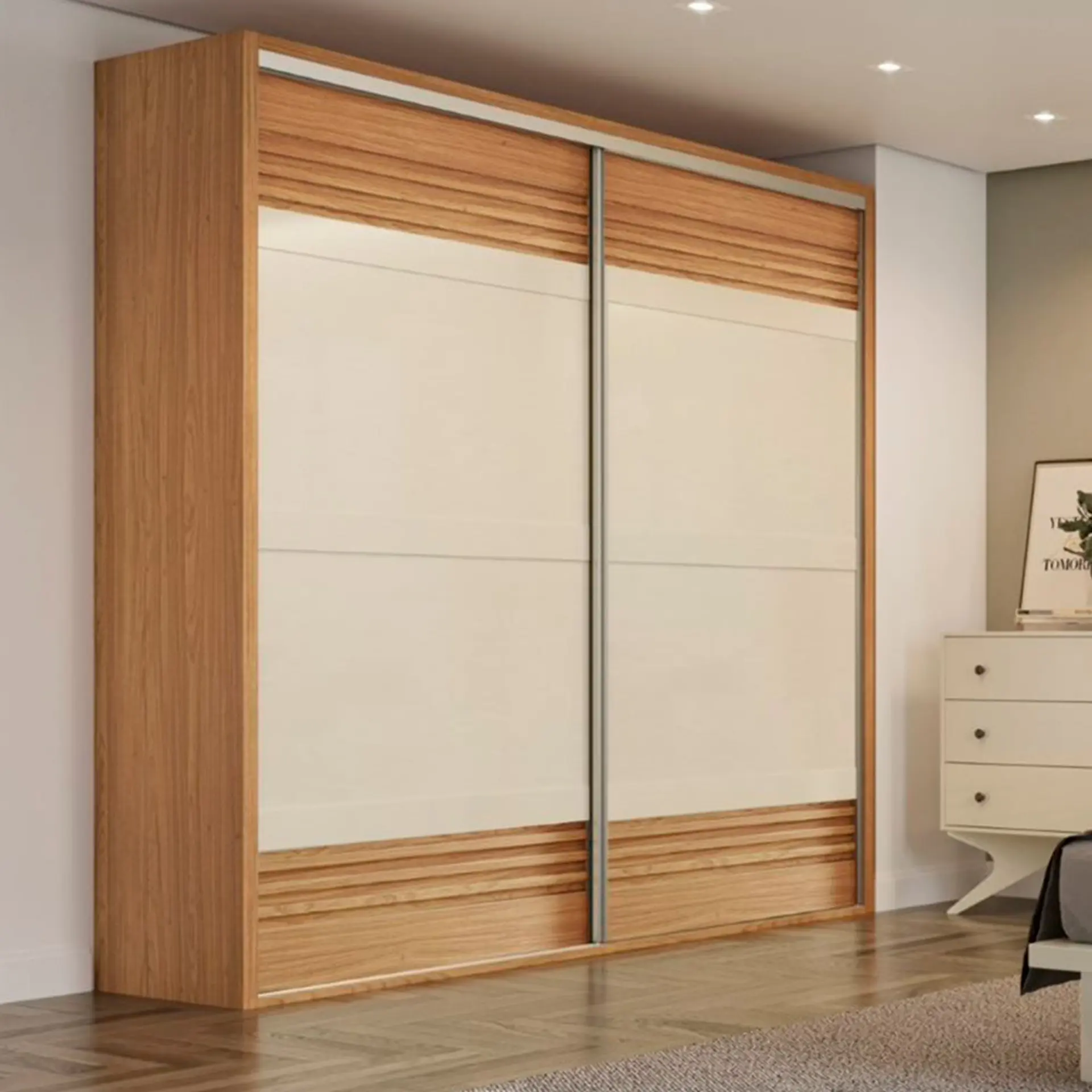 Guarda-Roupa Casal 2 Portas Correr 2 Gavetas TW602 Dalla Costa