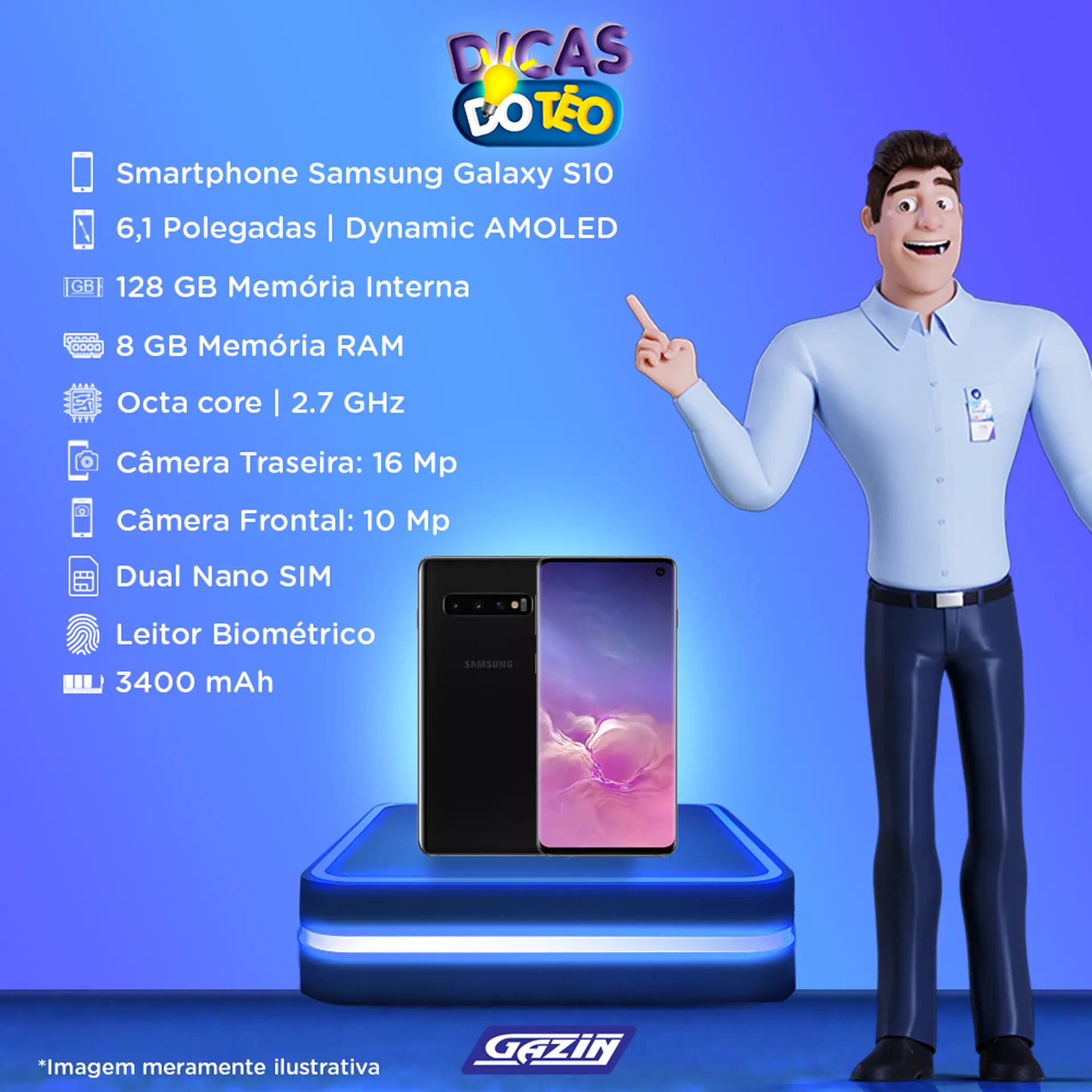 Smartphone Samsung Galaxy S10 6.1