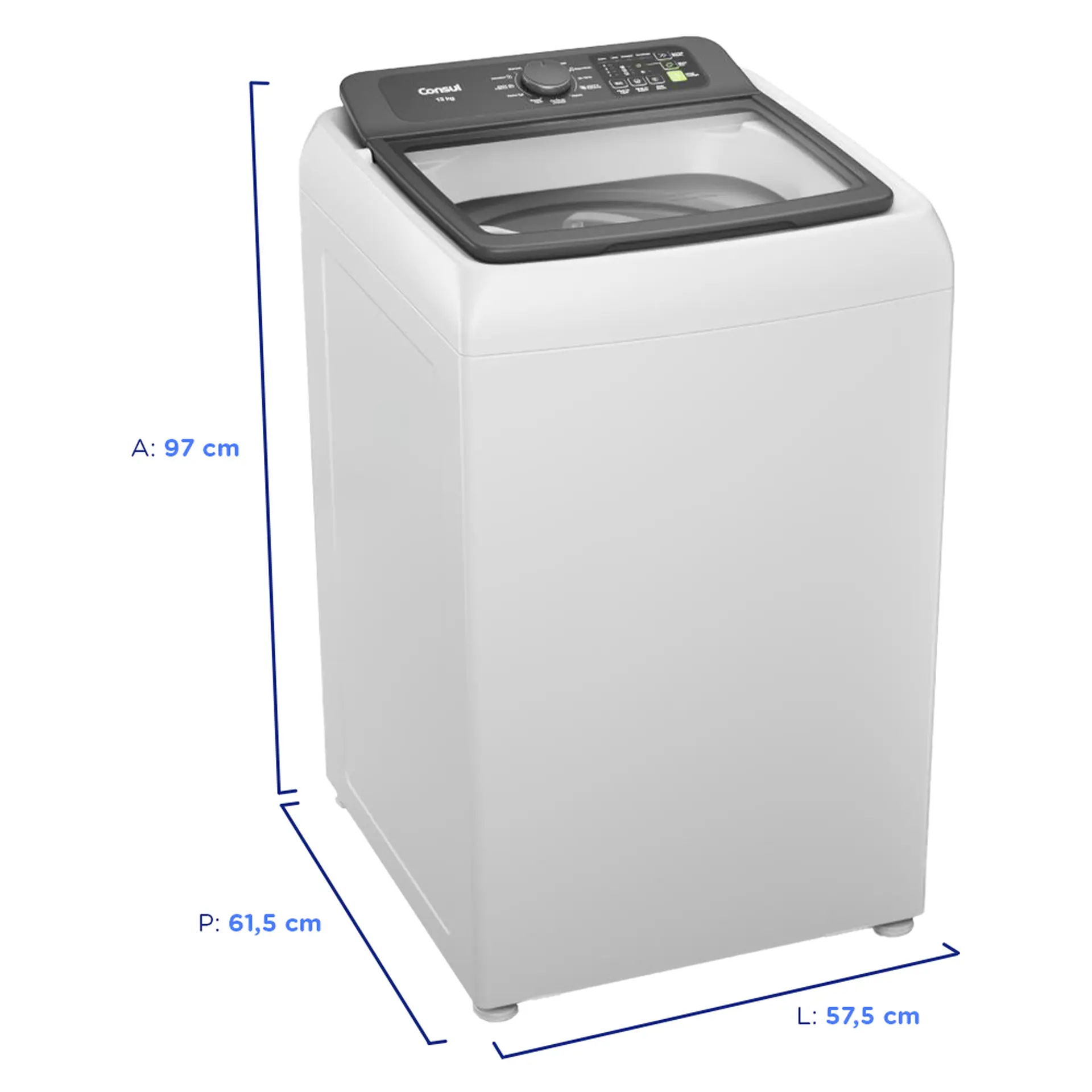 Máquina de Lavar Consul 13kg Automática 12 Programas CWN13AB