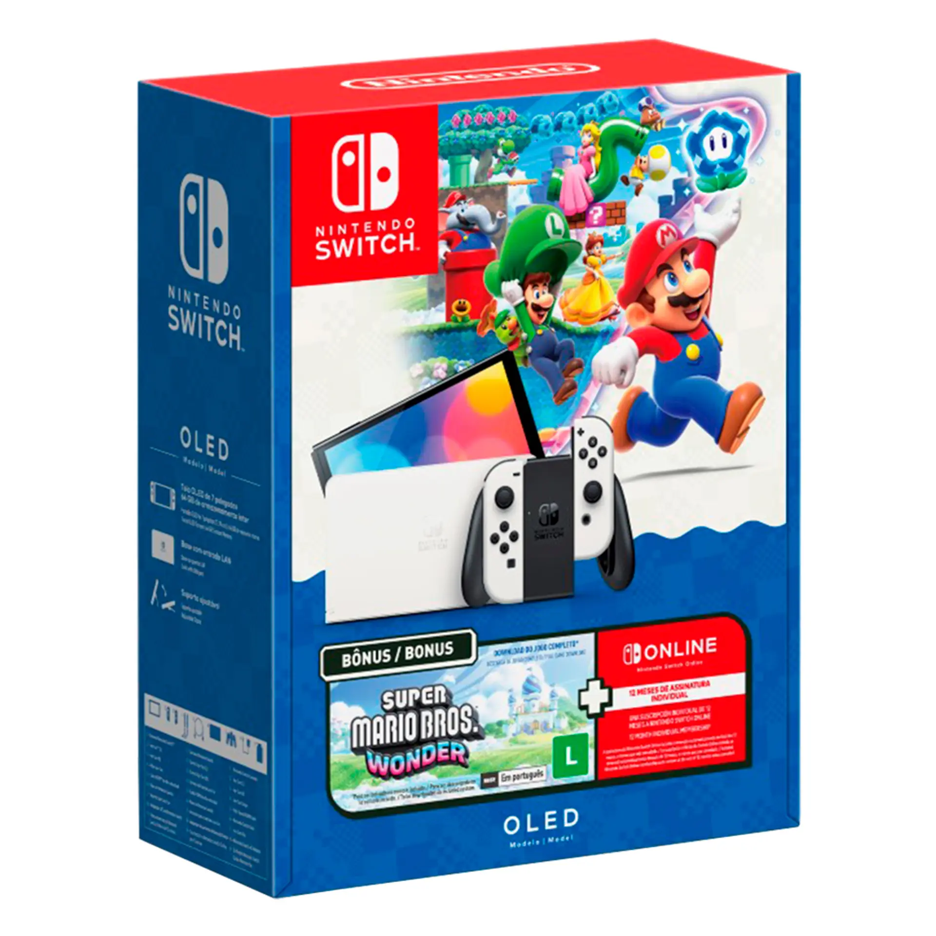 Console Nintendo Switch OLED + Super Mario Bros Wonder HBG-S-KAASC