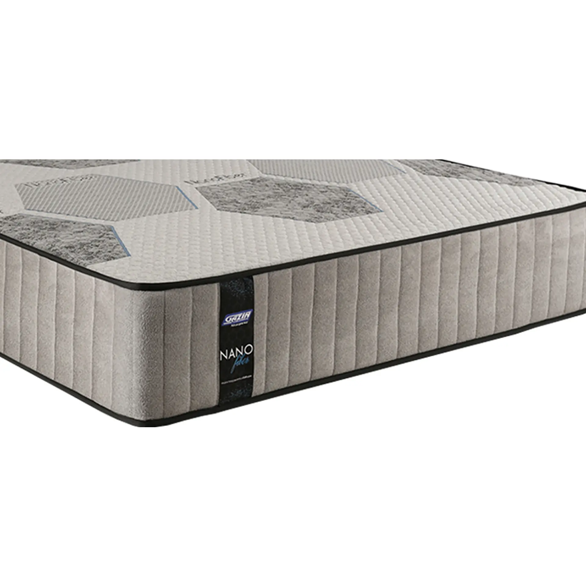 Colchão King Size Molas Ensacadas Gazin Nanofiber 193x203 - Cinza Claro