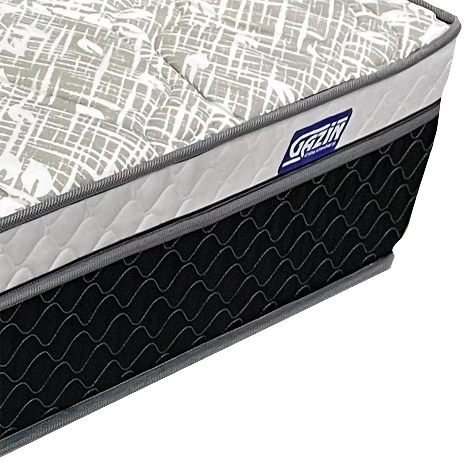 Colchão Queen Size Molas BlueWave Gazin Vercelli 158x198 - Preto/Branco