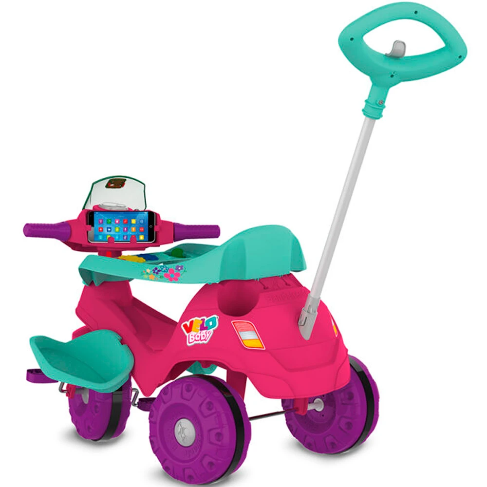 Triciclo Infantil C/ Empurrador Pedal Pedalar Criança Motoca - I Love  Novidades