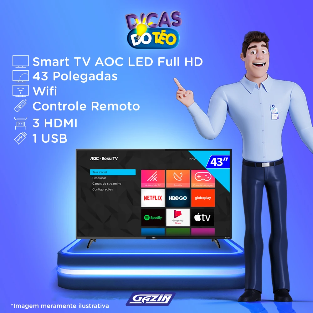 Smart TV 43 AOC Full HD