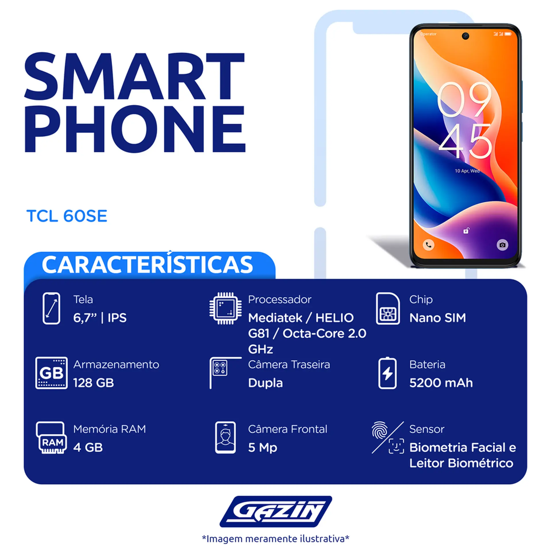 Smartphone TCL 60SE 6.7
