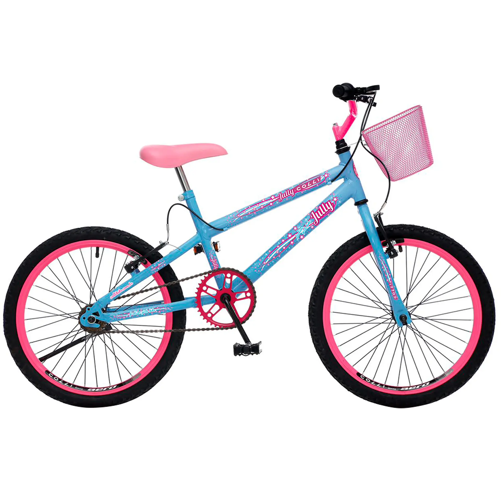 Bicicleta Infantil Aro 20 Colli July Freio V-Brake Marcha Cestinha