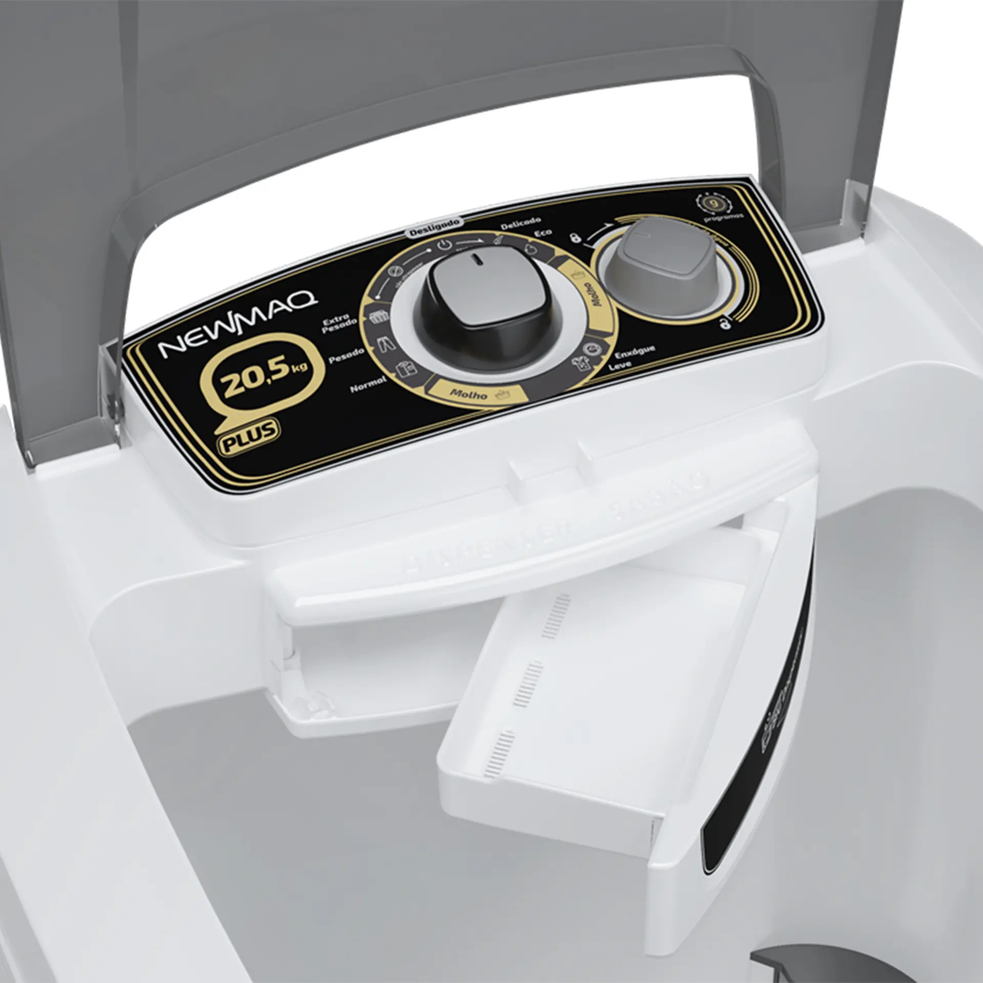 Tanquinho Newmaq Plus 20kg Semiautomático com Big Dispenser