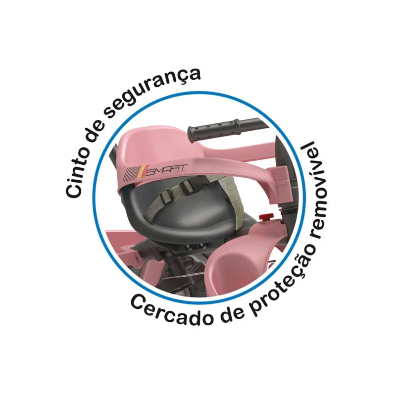 Velocípede Reclinável Rosa Bandeirante Passeio/Pedal - 352