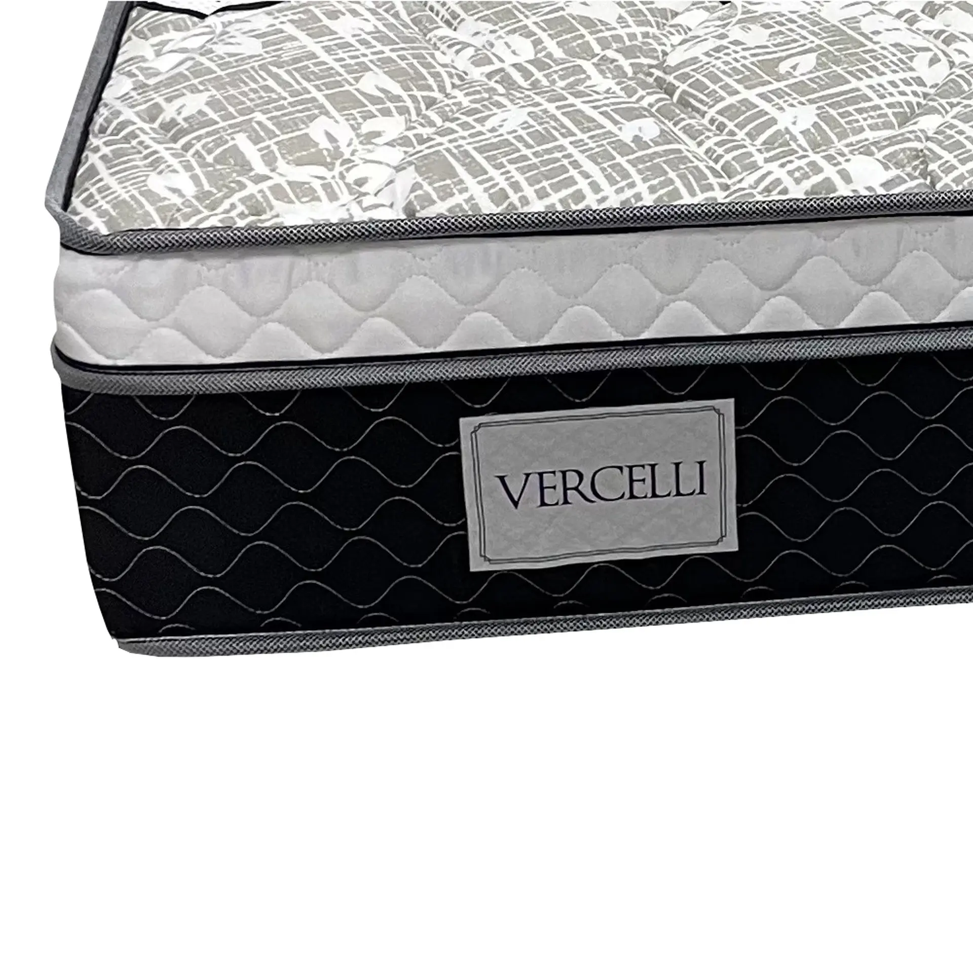 Colchão Queen Size Molas BlueWave Gazin Vercelli 158x198 - Preto/Branco