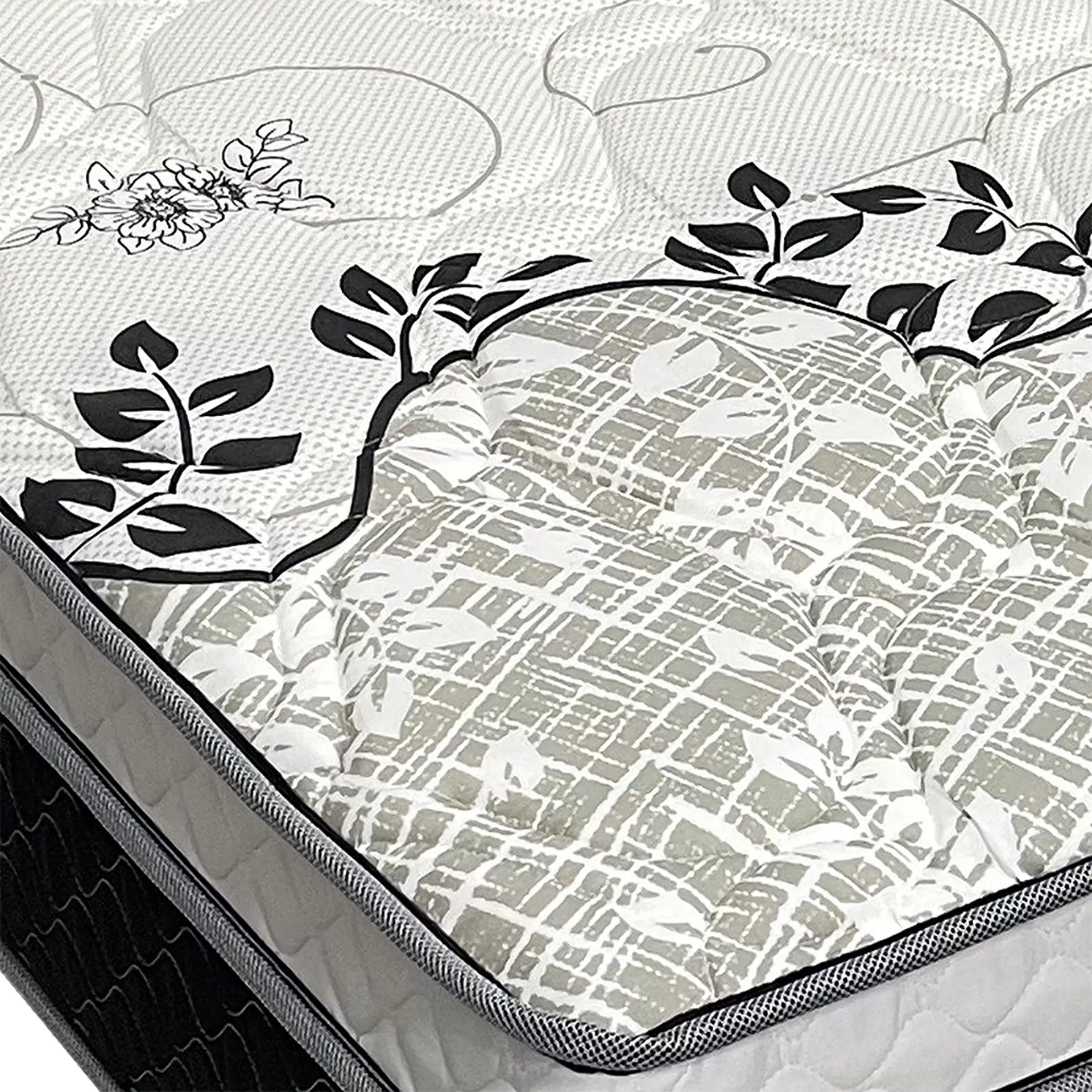 Colchão Queen Size Molas BlueWave Gazin Vercelli 158x198 - Preto/Branco