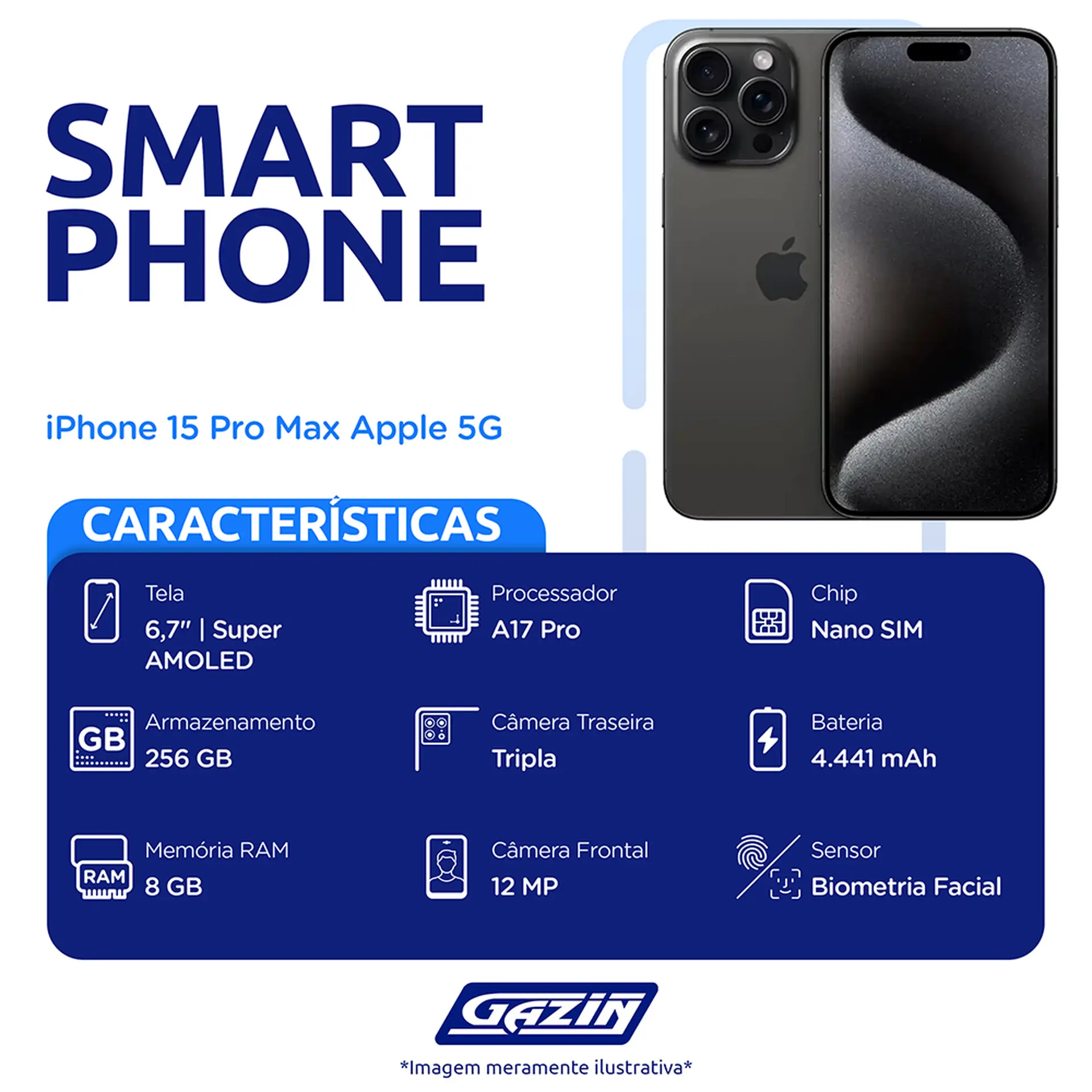 コッペパンダ　iPhone15プロ256G Apple iPhone 15 Pro 256GB - Titânio | Casas Bahia
